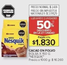 Nesquik - Cacao en Polvo