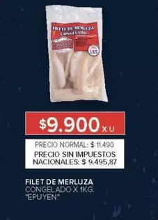 Epuyen - FILETE DE MERLUZA CONGELADO