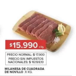X$ - MILANESA DE CUADRADA DE NOVILLO