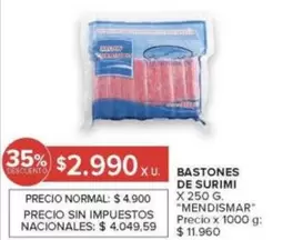X$ - BASTONES DE SURIMI