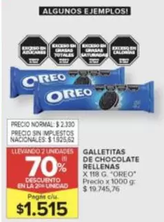 Oreo - GALLETITAS DE CHOCOLATE RELLENAS