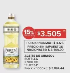 Pureza - ACEITE DE GIRASOL