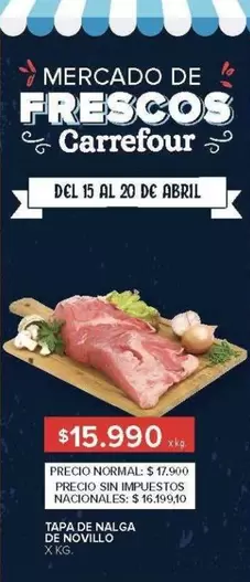 Carrefour - TAPA DE NALGA DE NOVILLO