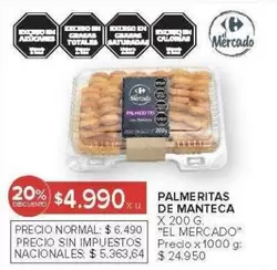 X$ - PALMERITAS DE MANTECA