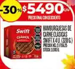 Swift - HAMBURGUESAS DE CARNE CLASICAS