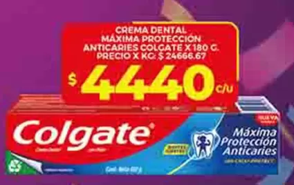 Colgate - CREMA DENTAL MÁXIMA PROTECCIÓN ANTICARIES