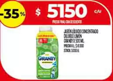 Granby - JABÓN LÍQUIDO CONCENTRADO