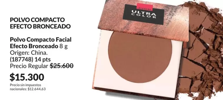 Efecto - Polvo Compacto Facial  Bronceado 8 g