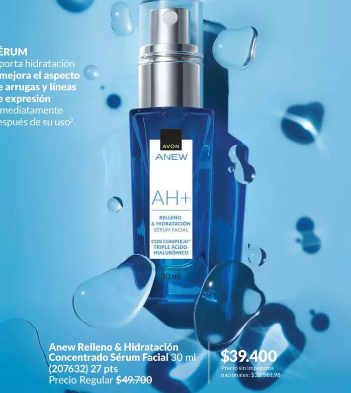 Avon - Anew Relleno & Hidratación Concentrado Sérum Facial 30 ml