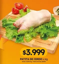 X$ - PATITA DE CERDO