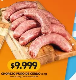 X$ - CHORIZO PURO DE CERDO