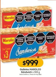 Marolio - Galletas Sandwich