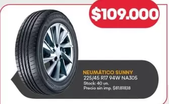NEUMÁTICO SUNNY 225/45 R17 94W NA305