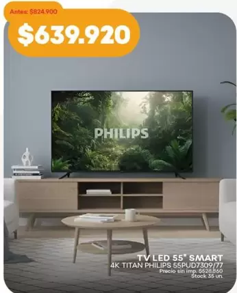 Philips - TV LED 55" SMART 4K TITAN