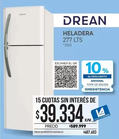 Drean - HELADERA 277 LTS