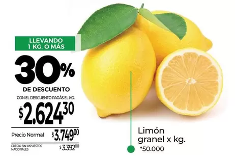 X$ - Limón granel