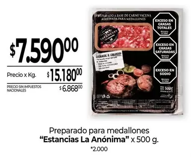 X$ - Preparado para medallones