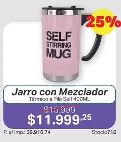 Jarro con Mezclador T
uevo a Pila Self 400ML