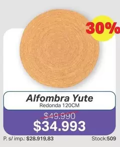 Alfombra Yute Redonda 120CM