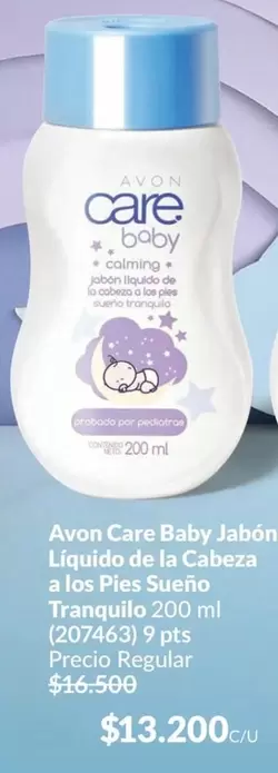 Avon - Care Baby Jabón Líquido de la Cabeza a los Pies Sueño Tranquilo 200 ml (207463)