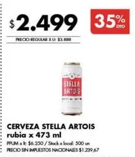Stella Artois - Cerveza Rubia