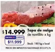 X$ - Tapa de nalga de novillito