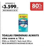 Always - TOALLAS FEMENINAS