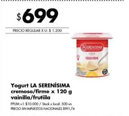 La Serenísima - Yogurt cremoso/firme