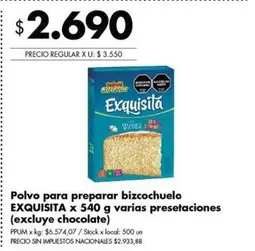 Exquisita - Polvo para preparar bizcochuelo