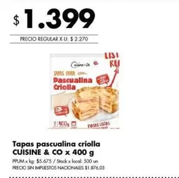 X$ - Tapas pascualina criolla