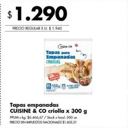 X$ - Tapas para Empanadas Criollas