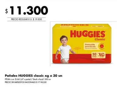 Huggies - Pañales classic xg