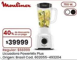 Moulinex - Licuadora PowerMix Plus Cod. 602055-493204