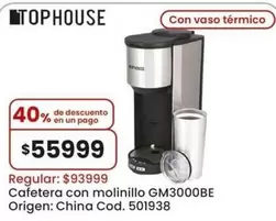Origen - Cafetera con molinillo GM3000BE