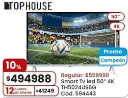 Smart Tv led 50" 4K TH5024US6G