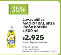Magistral - Lavavajillas ultra limón botella