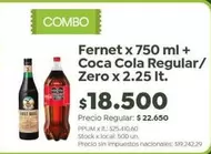 Coca cola - Fernet + Coca Cola Regular/Zero