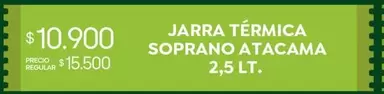 JARRA TÉRMICA SOPRANO ATACAMA