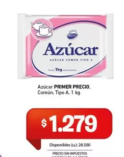 Primer Precio - Azúcar