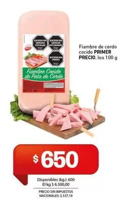 Primer - Fiambre Cocido de Pata de Cerdo