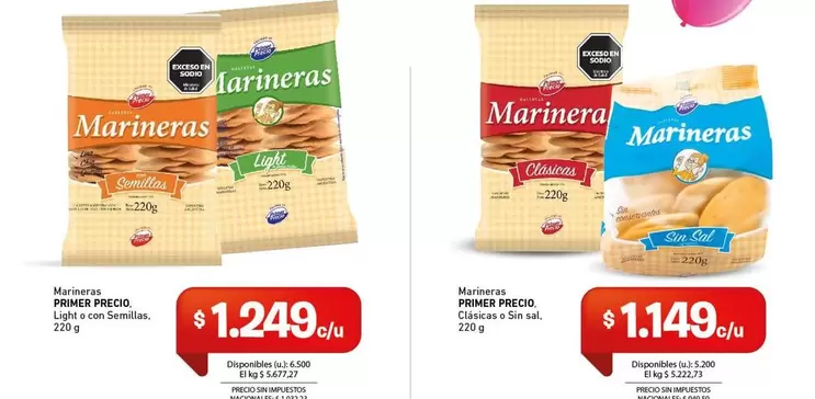 Primer - Marineras Clásicas o Sin-Sal