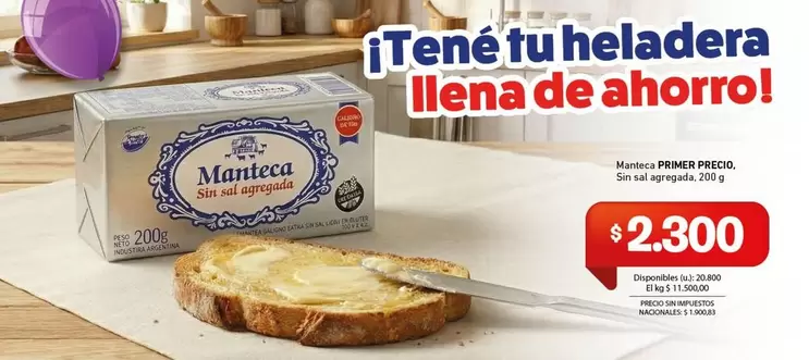 Primer Precio - Manteca