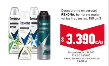 Rexona - Desodorante en aerosol