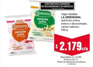 La Serenísima - Yogur bebible