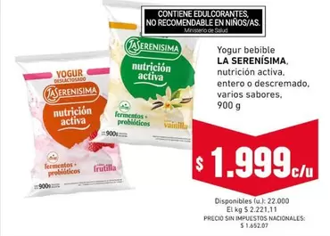 La Serenísima - Yogur bebible