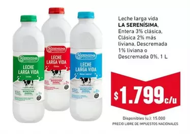 La Serenísima - Leche larga vida