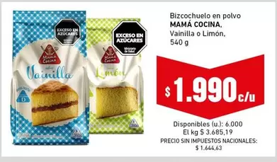 Mama Cocina - Bizcochuelo en polvo