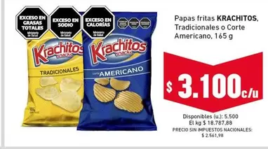 Krachitos - Papas fritas Tradicionales o Americano
