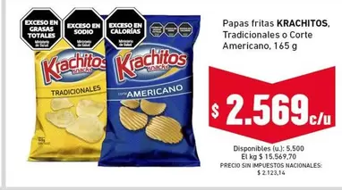 Krachitos - Papas fritas Tradicionales o Americano