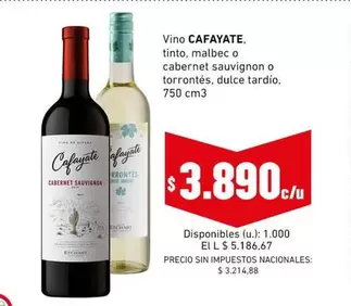 Cafayate - Vino